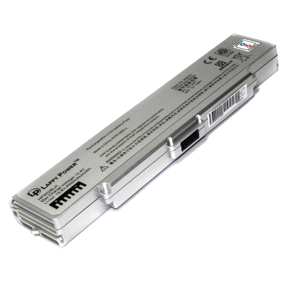 Laptop Battery For Sony Vaio VGP-BPS9A-S 6 Cell Silver
